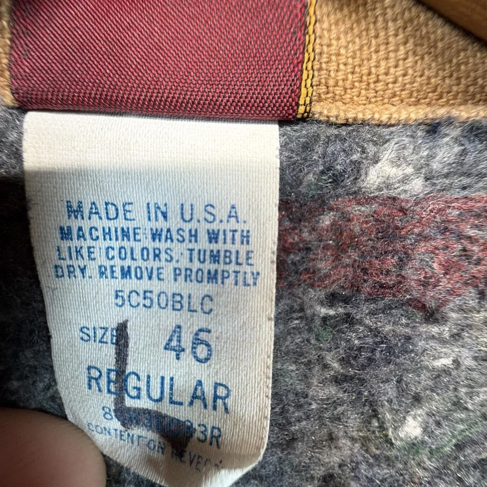 Vintage Wrangler Big Ben Barn Chore Jacket Mens Size 46 Blanket Lined USA Made